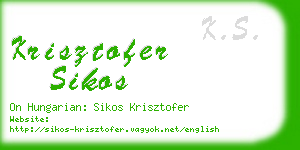 krisztofer sikos business card